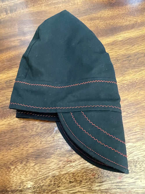 All-black solid color welding cap, handcrafted from high-quality cotton by Mr. C